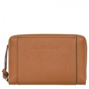 Beige Longchamp 3D Women Wallet | Ksa-287RIPJSA