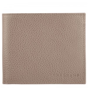 Beige Longchamp Le Foulonné Men Wallet | Ksa-719KRDUIG