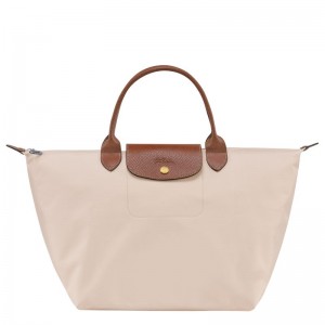 Beige Longchamp Le Pliage Original M Women Handbag | Ksa-293KIYUHQ