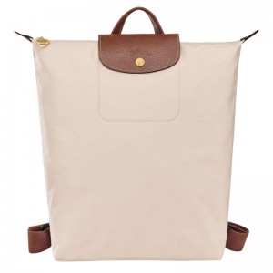 Beige Longchamp Le Pliage Original M Women Backpack | Ksa-124YTNBQE