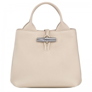 Beige Longchamp Le Roseau S Women Handbag | Ksa-460MCIVAD