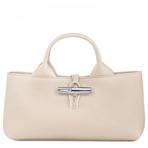 Beige Longchamp Le Roseau S Women Handbag | Ksa-032BVXSCZ