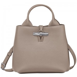 Beige Longchamp Le Roseau S Women Handbag | Ksa-592ZMATWI