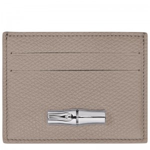 Beige Longchamp Le Roseau Women Card Holder | Ksa-792WZXBJH