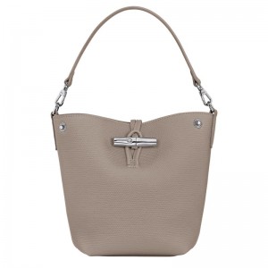 Beige Longchamp Le Roseau Xs Women Bucket Bag | Ksa-281ZLIRDX