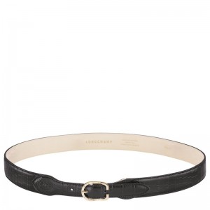 Black Longchamp 1980 Women Belt | Ksa-915ZNDYPG