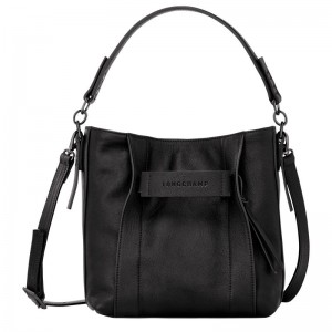 Black Longchamp 3D S Women Crossbody Bag | Ksa-584CPMEVY