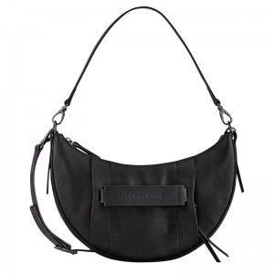 Black Longchamp 3D S Women Crossbody Bag | Ksa-154TKHSJL