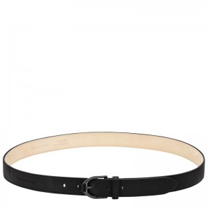 Black Longchamp 3D Women Belt | Ksa-149BMDQCW