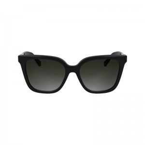 Black Longchamp Acetate Women Sunglasses | Ksa-758QPIYVR