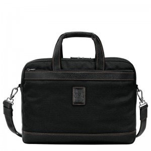 Black Longchamp Boxford L Men Briefcase | Ksa-247IOMUVR