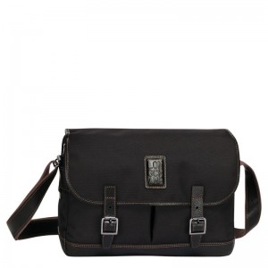Black Longchamp Boxford L Men Crossbody Bag | Ksa-410RIUVMJ