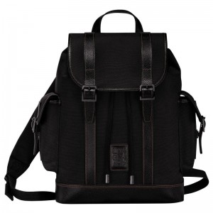 Black Longchamp Boxford Men Backpack | Ksa-674ERZFDU