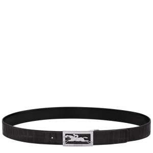 Black Longchamp Delta Box Men Belt | Ksa-165GXBFCP