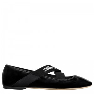 Black Longchamp Energy Women Ballerinas | Ksa-238AYBKFI