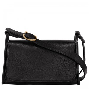 Black Longchamp Le Foulonné M Women Crossbody Bag | Ksa-129VNZJLO