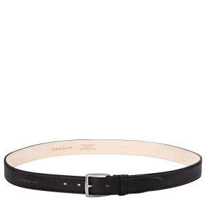 Black Longchamp Le Foulonné Men Belt | Ksa-972QZXICA