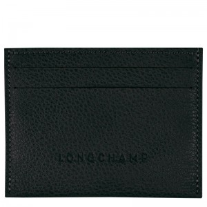 Black Longchamp Le Foulonné Men Card Holder | Ksa-092UMLQAH