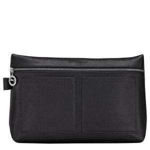 Black Longchamp Le Foulonné Men Toiletry Bags | Ksa-298EKQUGY