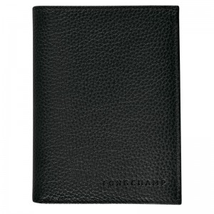 Black Longchamp Le Foulonné Men Wallet | Ksa-319DYBWSR