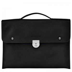 Black Longchamp Le Foulonné S Women Briefcase | Ksa-326AXDGMK