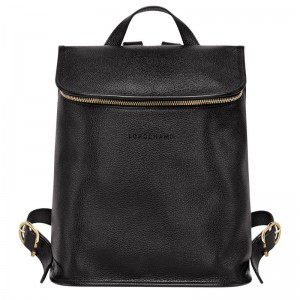 Black Longchamp Le Foulonné Women Backpack | Ksa-598PRWLFQ