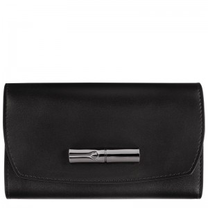 Black Longchamp Le Roseau Women Wallet | Ksa-294IWAYDV