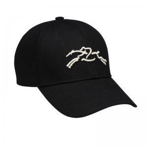 Black Longchamp Solid Women Cap | Ksa-079PWUYAQ