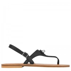 Black Longchamp X K.Jacques Women Sandals | Ksa-401CPWKFR