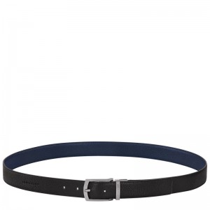 Black / Navy Longchamp Le Foulonné Men Belt | Ksa-243YRFBCN