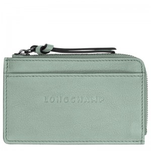 Blue Green Longchamp 3D Men Card Holder | Ksa-710EGFBCV