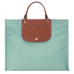Blue Green Longchamp Cabas L Women Tote Bag | Ksa-613CUOXSD