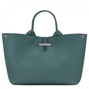 Blue Green Longchamp Le Roseau L Women Handbag | Ksa-817IUNXDQ