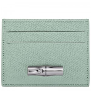 Blue Green Longchamp Le Roseau Women Card Holder | Ksa-325UTQLER