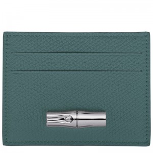Blue Green Longchamp Le Roseau Women Card Holder | Ksa-906USONBF