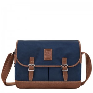 Blue Longchamp Boxford L Men Crossbody Bag | Ksa-197THKNEV