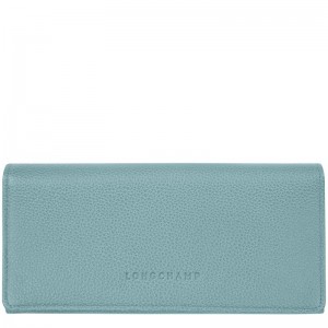 Blue Longchamp Le Foulonné Continental Women Wallet | Ksa-973RTUYAM