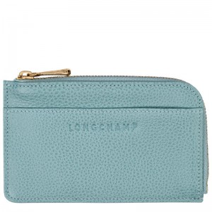 Blue Longchamp Le Foulonné Women Card Holder | Ksa-204PFLSTA