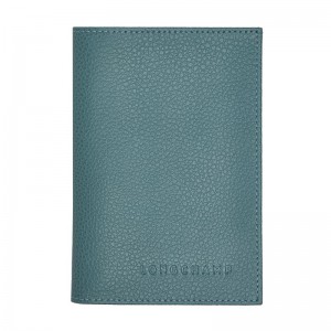 Blue Longchamp Le Foulonné Women Passport Holder | Ksa-428SYJUEG