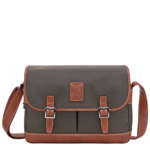 Brown Longchamp Boxford L Men Crossbody Bag | Ksa-278DUFLHV