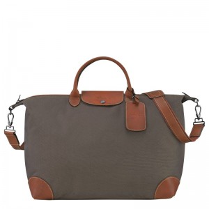 Brown Longchamp Boxford L Women Travel Bag | Ksa-018LZYWVS