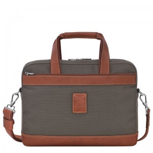 Brown Longchamp Boxford S Men Briefcase | Ksa-942JYPLWF