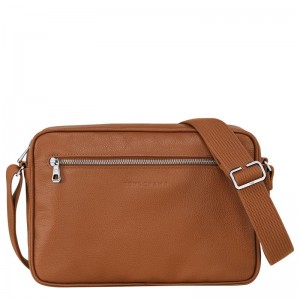 Brown Longchamp Le Foulonné M Camera Men Crossbody Bag | Ksa-842RVMOLH