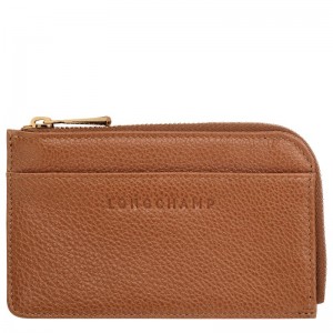 Brown Longchamp Le Foulonné Men Card Holder | Ksa-278KSCFYQ