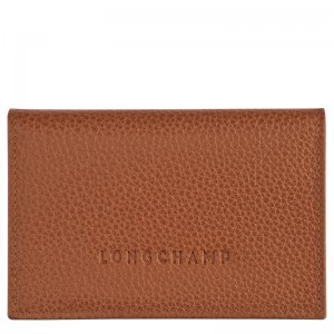 Brown Longchamp Le Foulonné Men Card Holder | Ksa-354GYAVFS