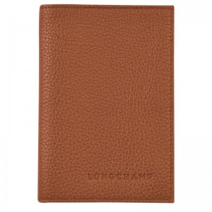 Brown Longchamp Le Foulonné Men Passport Holder | Ksa-349MRPIAC