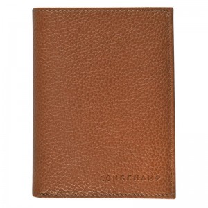 Brown Longchamp Le Foulonné Men Wallet | Ksa-743EVZQTC