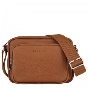 Brown Longchamp Le Foulonné S Camera Men Crossbody Bag | Ksa-795ZBRTOA