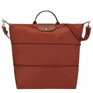 Brown Longchamp Le Pliage Green Expandable Men Travel Bag | Ksa-469DBHQRG