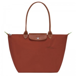 Brown Longchamp Le Pliage Green L Women Tote Bag | Ksa-743YFOVUW